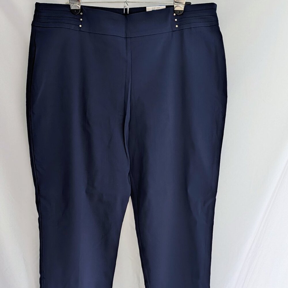 JM Collection Dress Pants Intrepid Blue Size XL Short $22.00 NWT